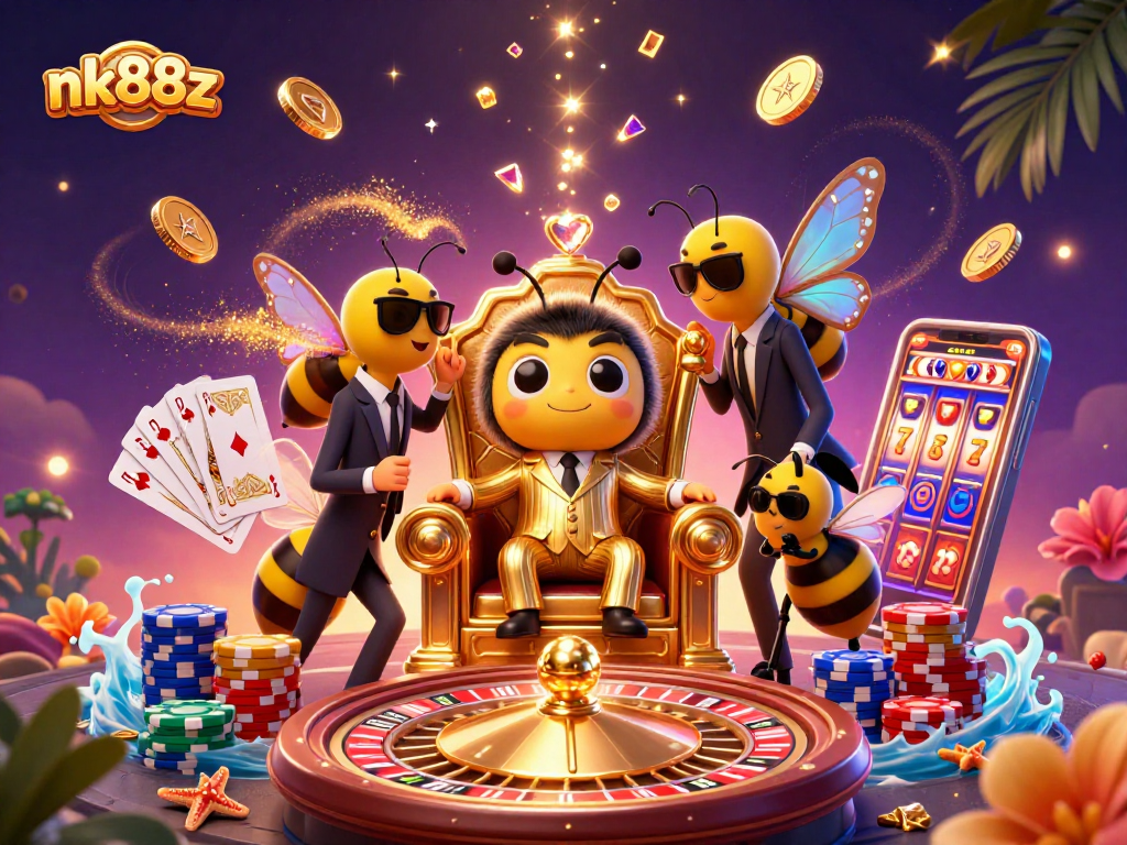 Win big at nk88z with dynamic casino action featuring 3D characters in an exciting game scene.