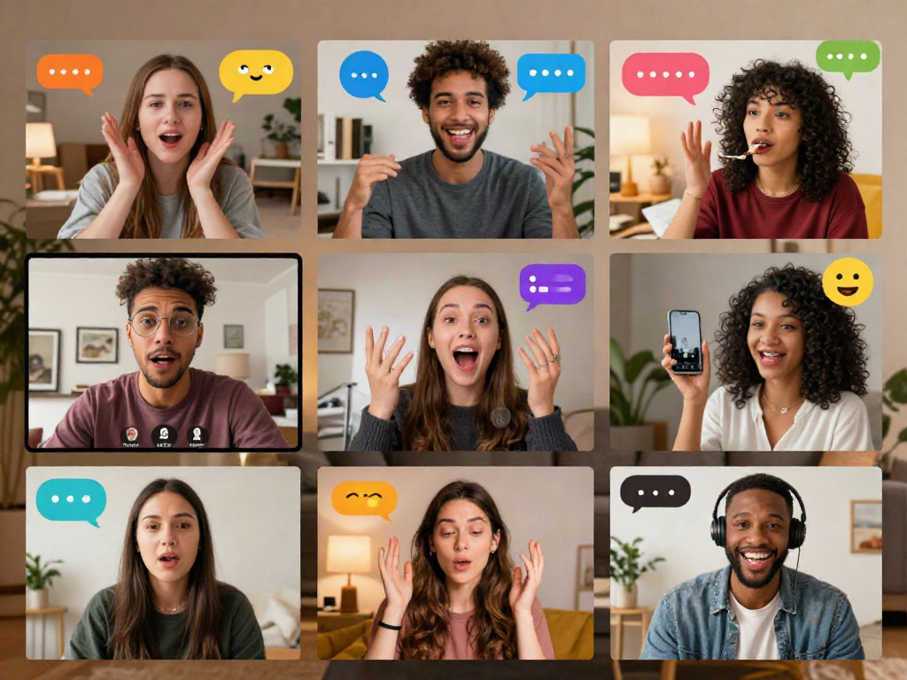 Engaging online sexchat interactions showcasing lively conversations among diverse users.