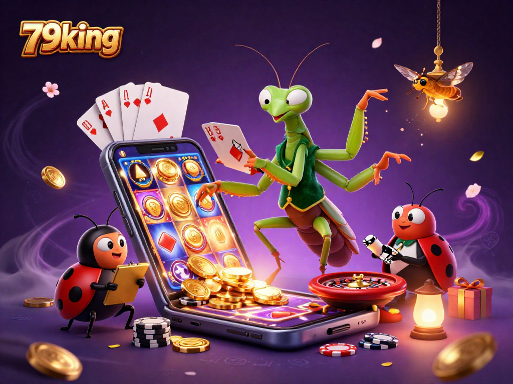 Experience the thrill of winning at 79king with a vibrant 3D casino scene filled with slots and excitement.